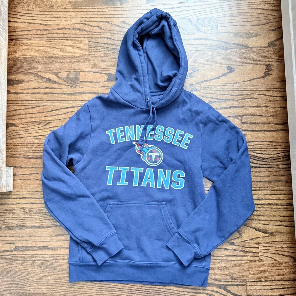 Tennessee Titans Navy Blue Pullover Hoodie - size Adult Small - Like New